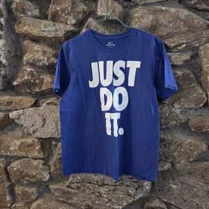 Nike Blue 'Just Do It' Short Sleeve Tee